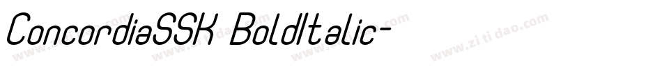 ConcordiaSSK BoldItalic字体转换